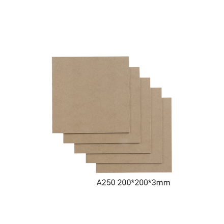 Snapmaker MDF Sheet-A250 / 200x200x3mm / 5-pack Snapmaker MDF Sheet-A250 / 200x200x3mm / 5-pack