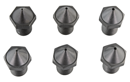 Flashforge Creator 3 Pro / Creator 4 Hardened Nozzle Set - 0.4/0.6/0.8 mm - 6-pack