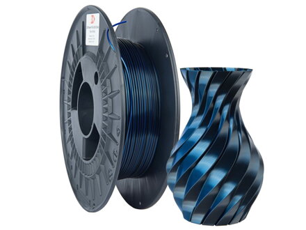 Filament 3D POWER SILK DUAL MODRÁ+ČERNÁ 1,75 mm 0,3 kg.