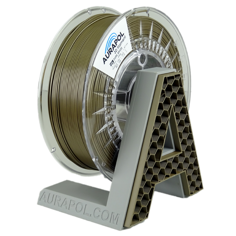 Filament AURAPOL ASA TMAVĚ MOSAZNÁ 1,75 mm 850g.